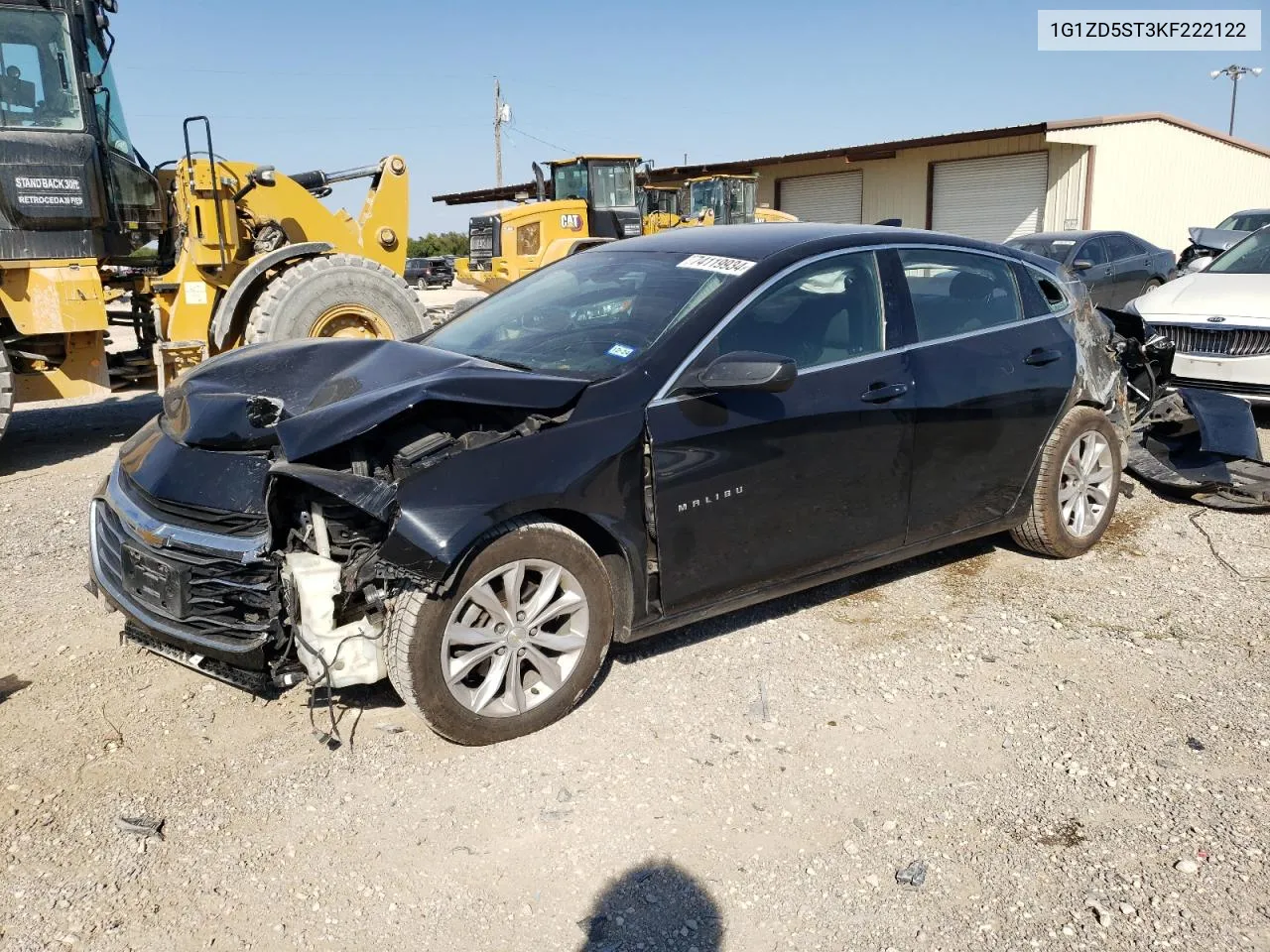 2019 Chevrolet Malibu Lt VIN: 1G1ZD5ST3KF222122 Lot: 74119934