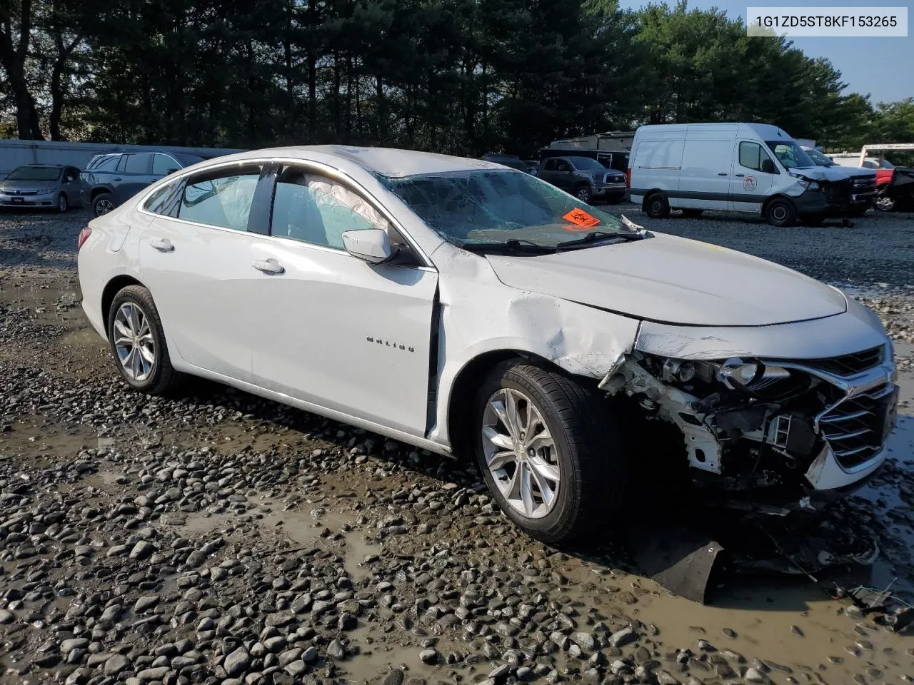 2019 Chevrolet Malibu Lt VIN: 1G1ZD5ST8KF153265 Lot: 74225014