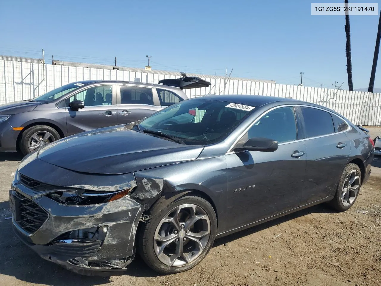 2019 Chevrolet Malibu Rs VIN: 1G1ZG5ST2KF191470 Lot: 75084604