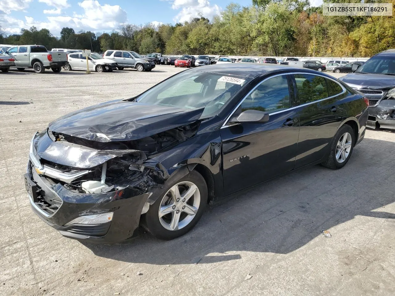 2019 Chevrolet Malibu Ls VIN: 1G1ZB5ST1KF186291 Lot: 75126594