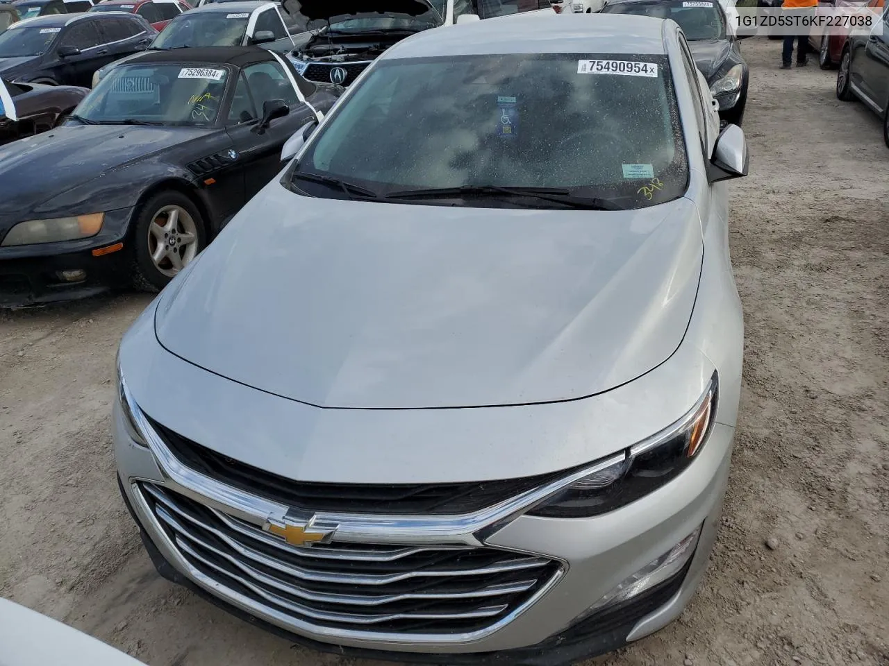 2019 Chevrolet Malibu Lt VIN: 1G1ZD5ST6KF227038 Lot: 75490954