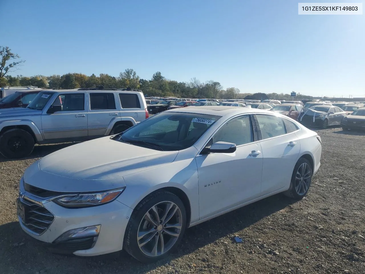 2019 Chevrolet Malibu Premier VIN: 1G1ZE5SX1KF149803 Lot: 75650274