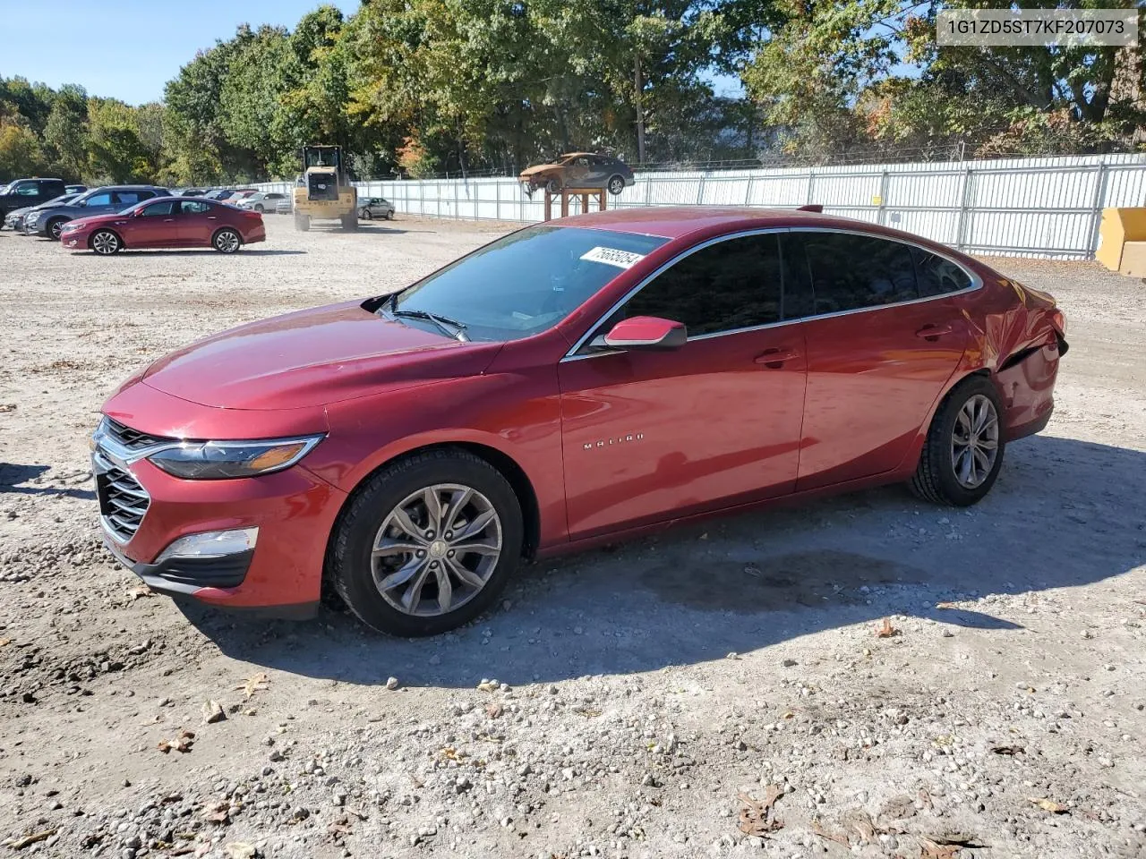 2019 Chevrolet Malibu Lt VIN: 1G1ZD5ST7KF207073 Lot: 75685054