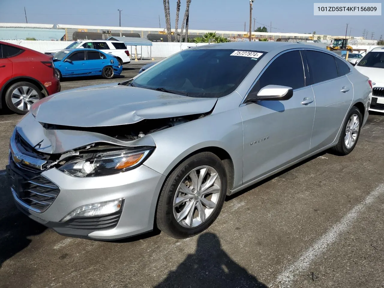 2019 Chevrolet Malibu Lt VIN: 1G1ZD5ST4KF156809 Lot: 75727974