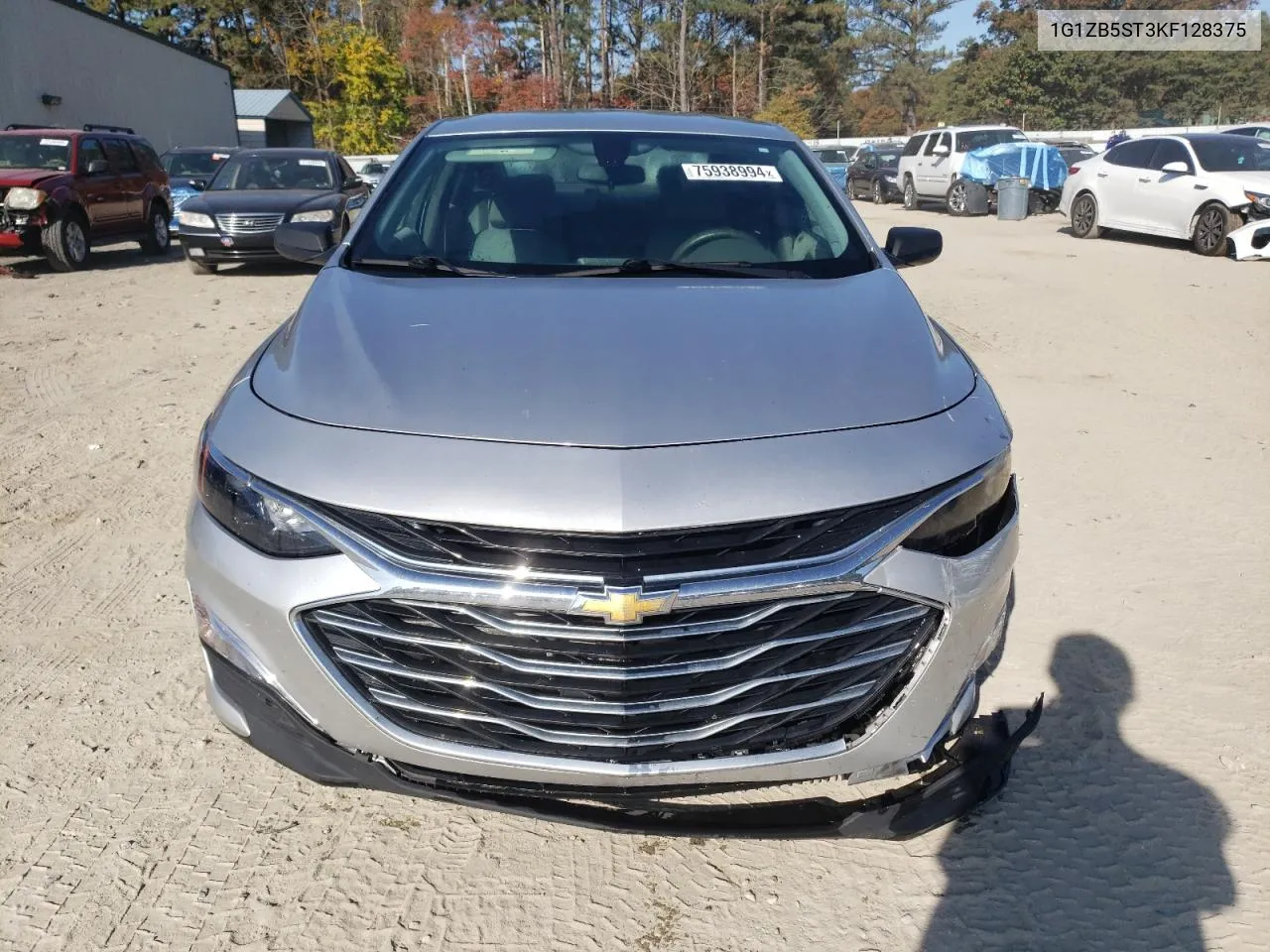 2019 Chevrolet Malibu Ls VIN: 1G1ZB5ST3KF128375 Lot: 75938994