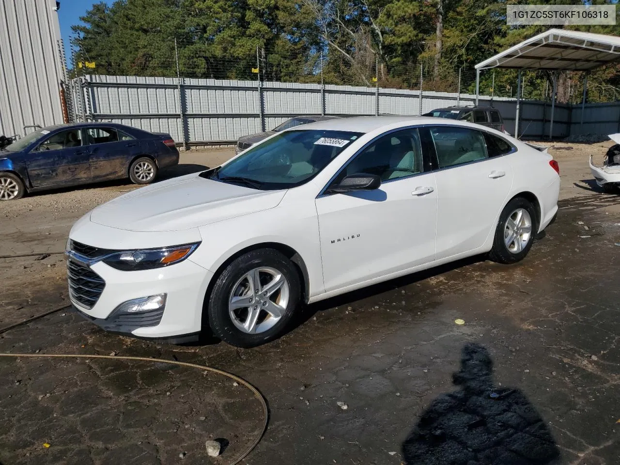 2019 Chevrolet Malibu Ls VIN: 1G1ZC5ST6KF106318 Lot: 76055864