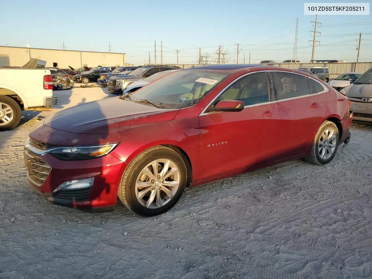 2019 Chevrolet Malibu Lt VIN: 1G1ZD5ST5KF205211 Lot: 76234134