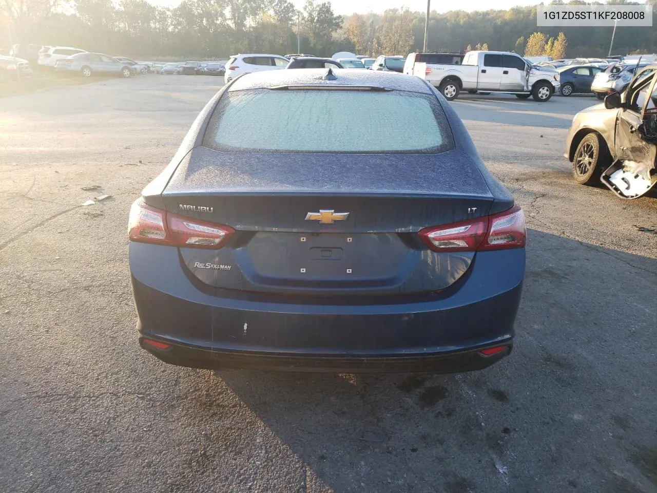 2019 Chevrolet Malibu Lt VIN: 1G1ZD5ST1KF208008 Lot: 76385564