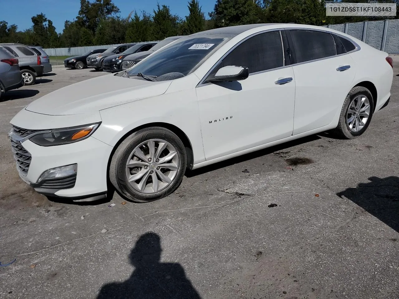 2019 Chevrolet Malibu Lt VIN: 1G1ZD5ST1KF108443 Lot: 76521794