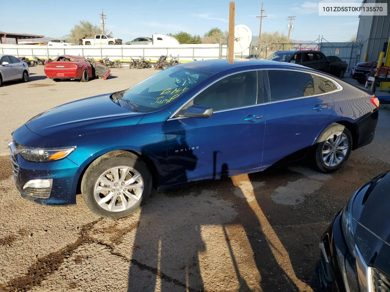 2019 Chevrolet Malibu Lt VIN: 1G1ZD5ST0KF135570 Lot: 78590824