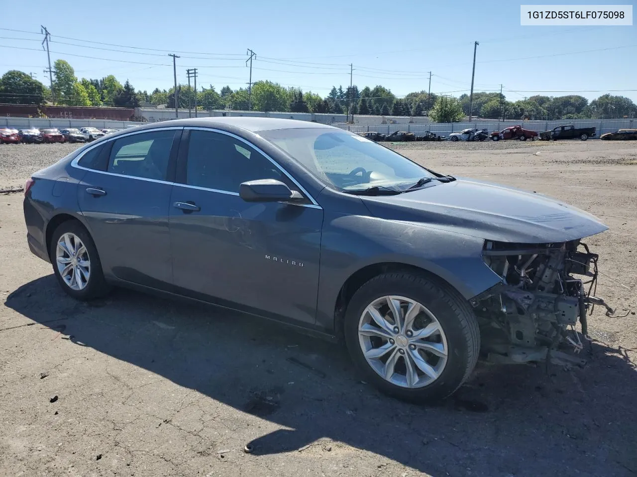 2020 Chevrolet Malibu Lt VIN: 1G1ZD5ST6LF075098 Lot: 62050384