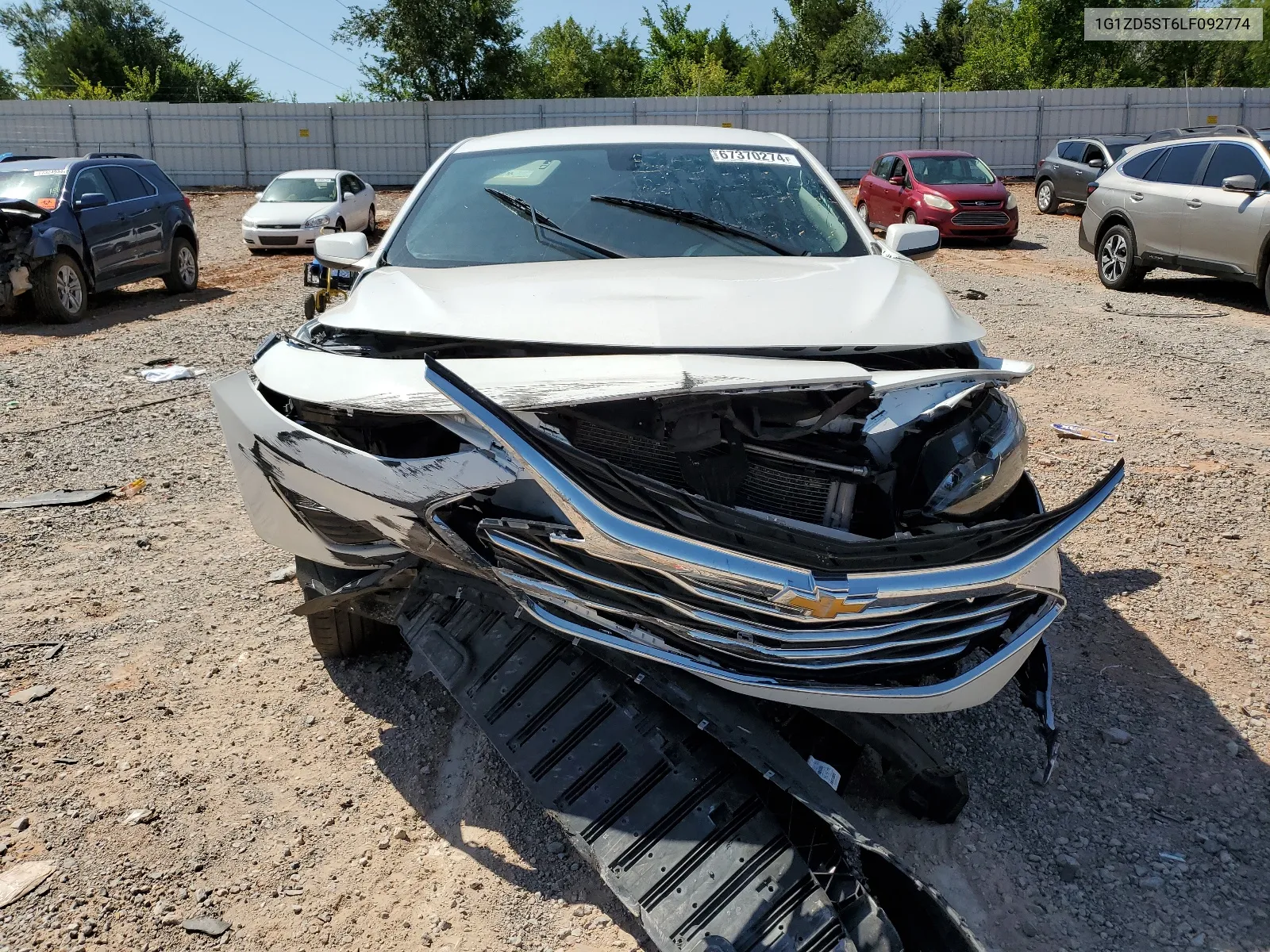 2020 Chevrolet Malibu Lt VIN: 1G1ZD5ST6LF092774 Lot: 67370274