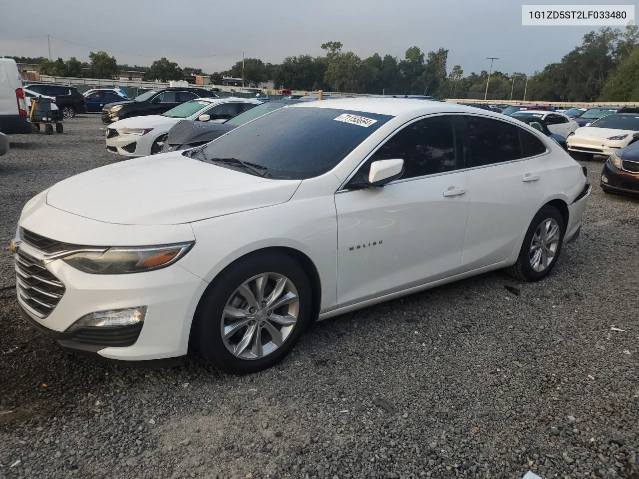 2020 Chevrolet Malibu Lt VIN: 1G1ZD5ST2LF033480 Lot: 71153694