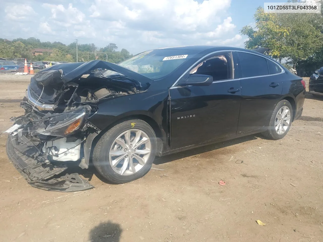 2020 Chevrolet Malibu Lt VIN: 1G1ZD5ST3LF043368 Lot: 72651304