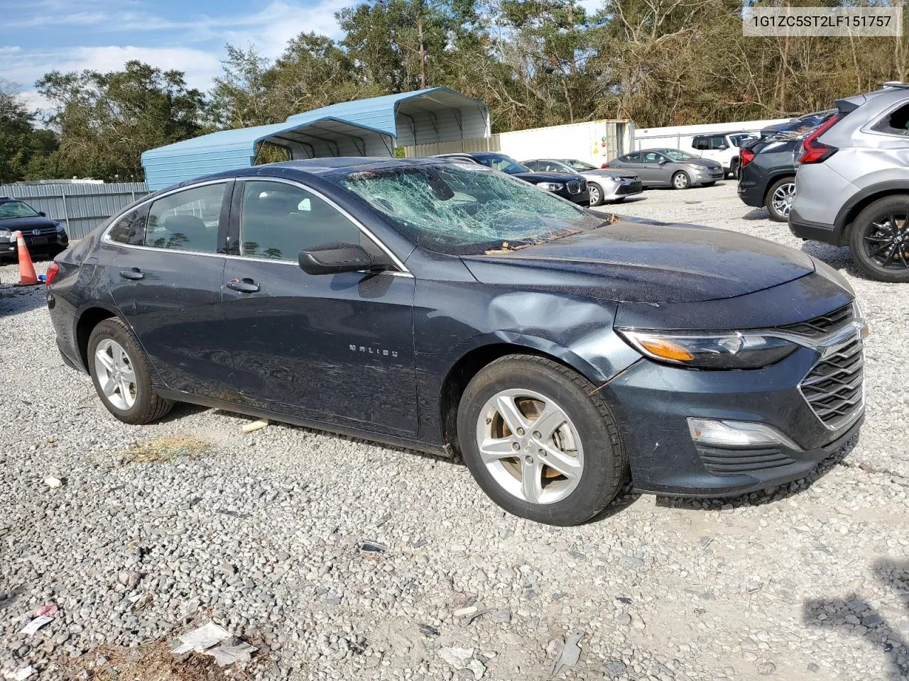 2020 Chevrolet Malibu Ls VIN: 1G1ZC5ST2LF151757 Lot: 74908624