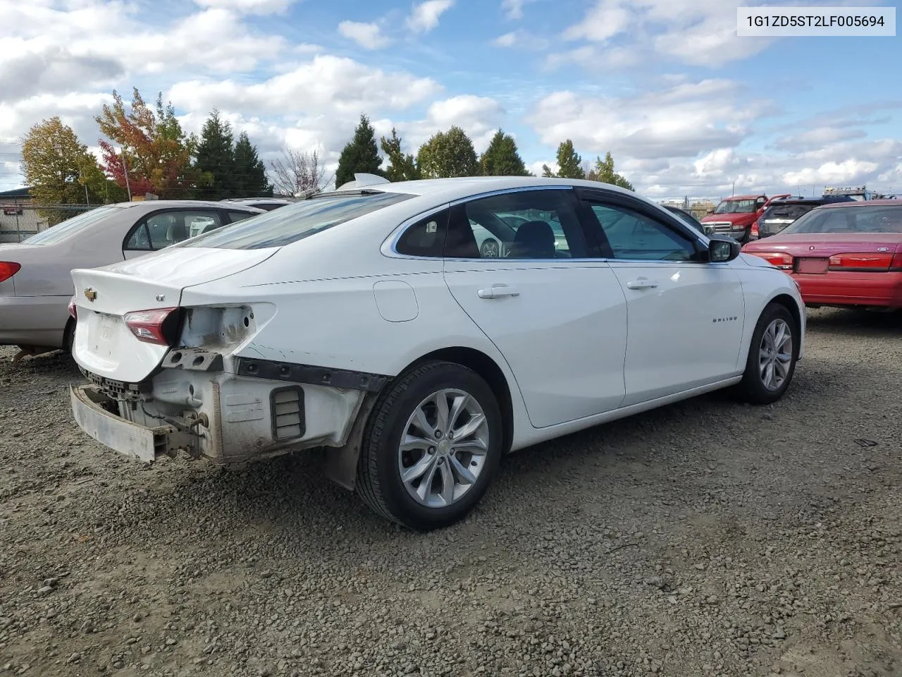 2020 Chevrolet Malibu Lt VIN: 1G1ZD5ST2LF005694 Lot: 74996974