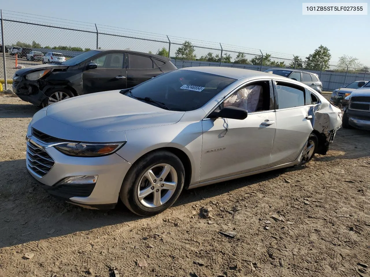 2020 Chevrolet Malibu Ls VIN: 1G1ZB5ST5LF027355 Lot: 75246554