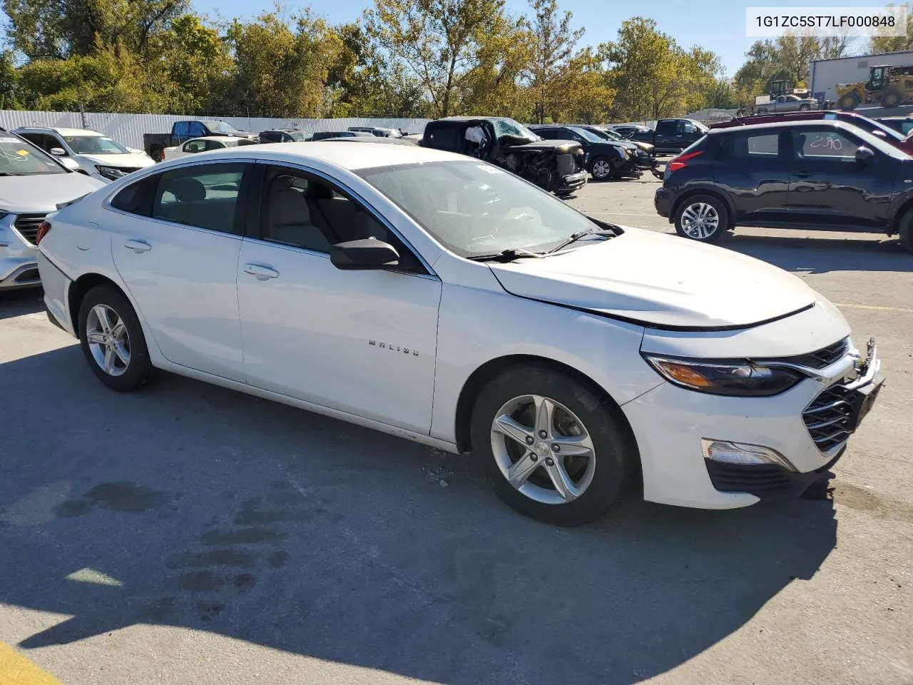 2020 Chevrolet Malibu Ls VIN: 1G1ZC5ST7LF000848 Lot: 75474494