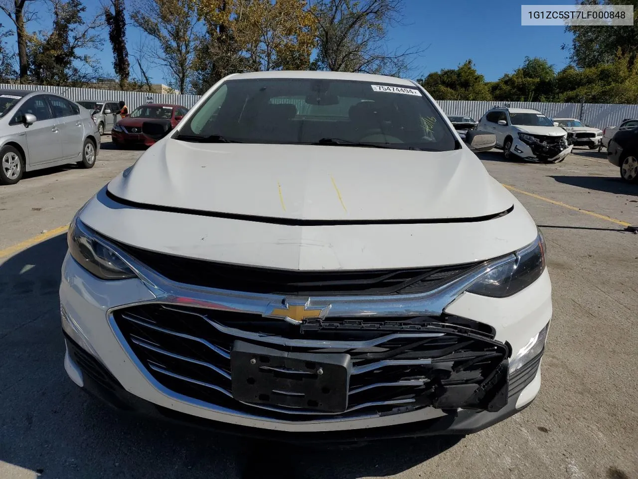 2020 Chevrolet Malibu Ls VIN: 1G1ZC5ST7LF000848 Lot: 75474494