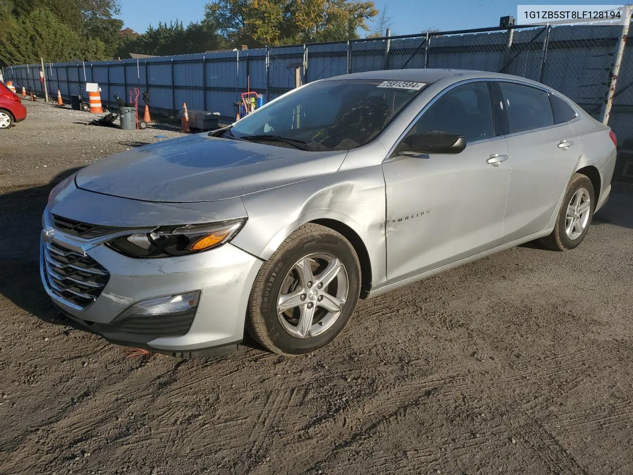 2020 Chevrolet Malibu Ls VIN: 1G1ZB5ST8LF128194 Lot: 75912594