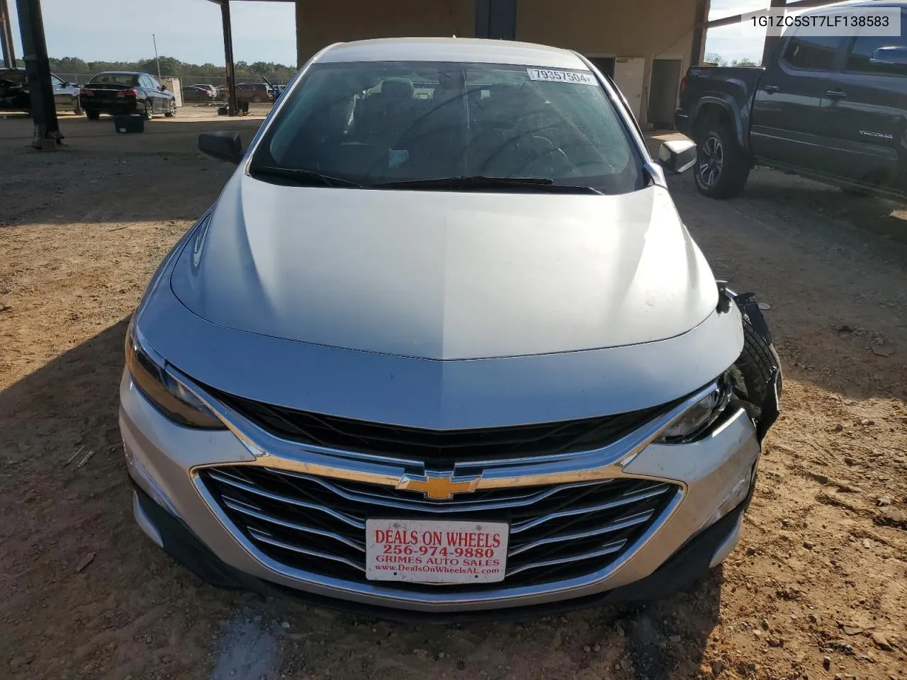 2020 Chevrolet Malibu Ls VIN: 1G1ZC5ST7LF138583 Lot: 79357504