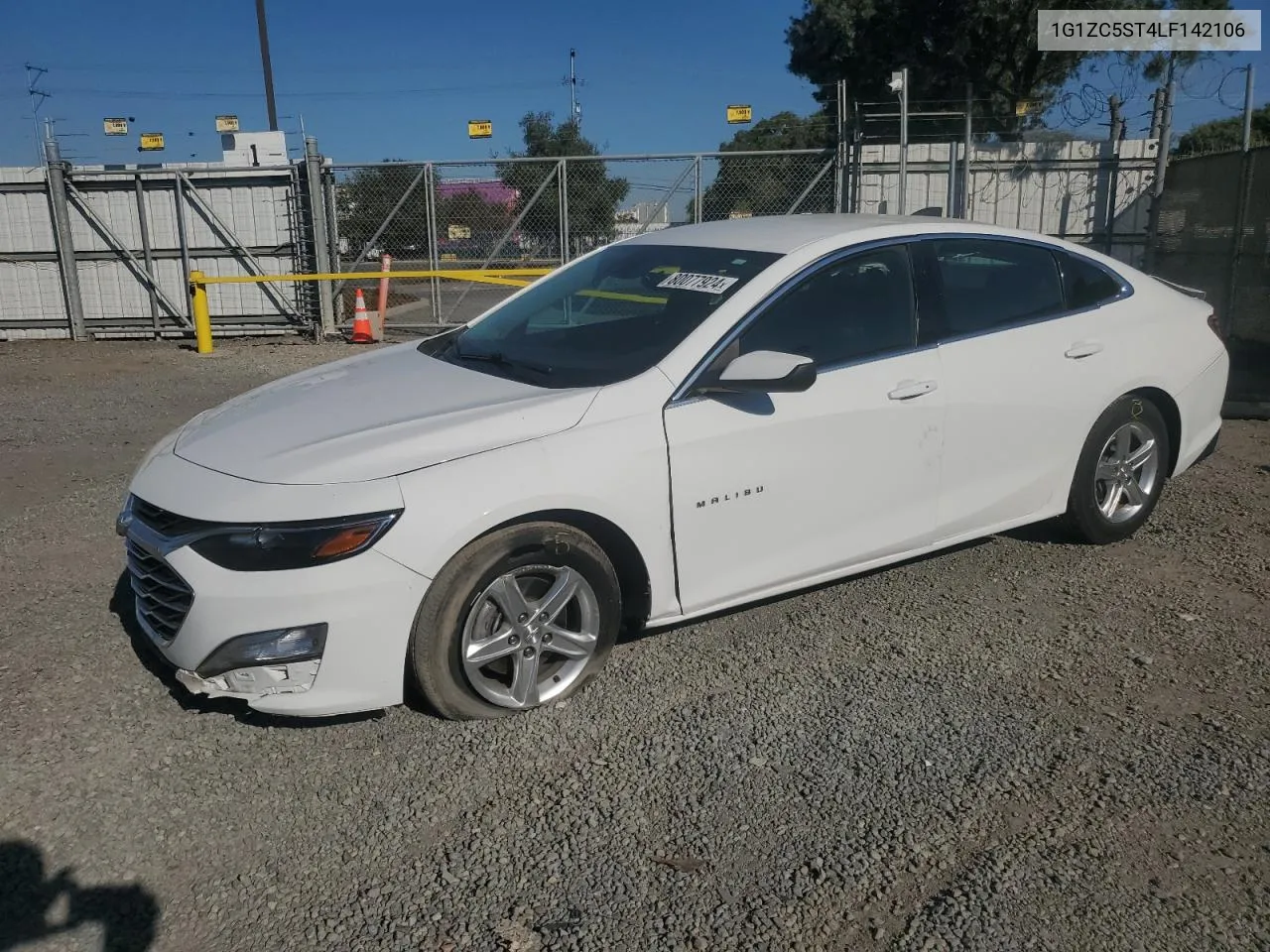 2020 Chevrolet Malibu Ls VIN: 1G1ZC5ST4LF142106 Lot: 80077924