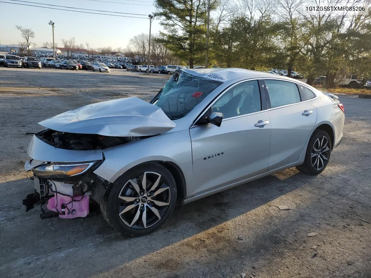 2021 Chevrolet Malibu Rs VIN: 1G1ZG5STXMF085206 Lot: 46386494