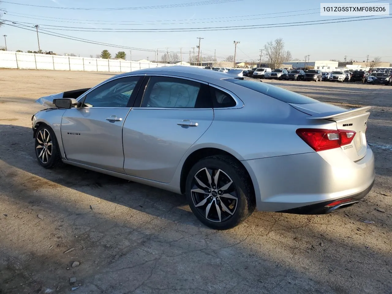 2021 Chevrolet Malibu Rs VIN: 1G1ZG5STXMF085206 Lot: 46386494