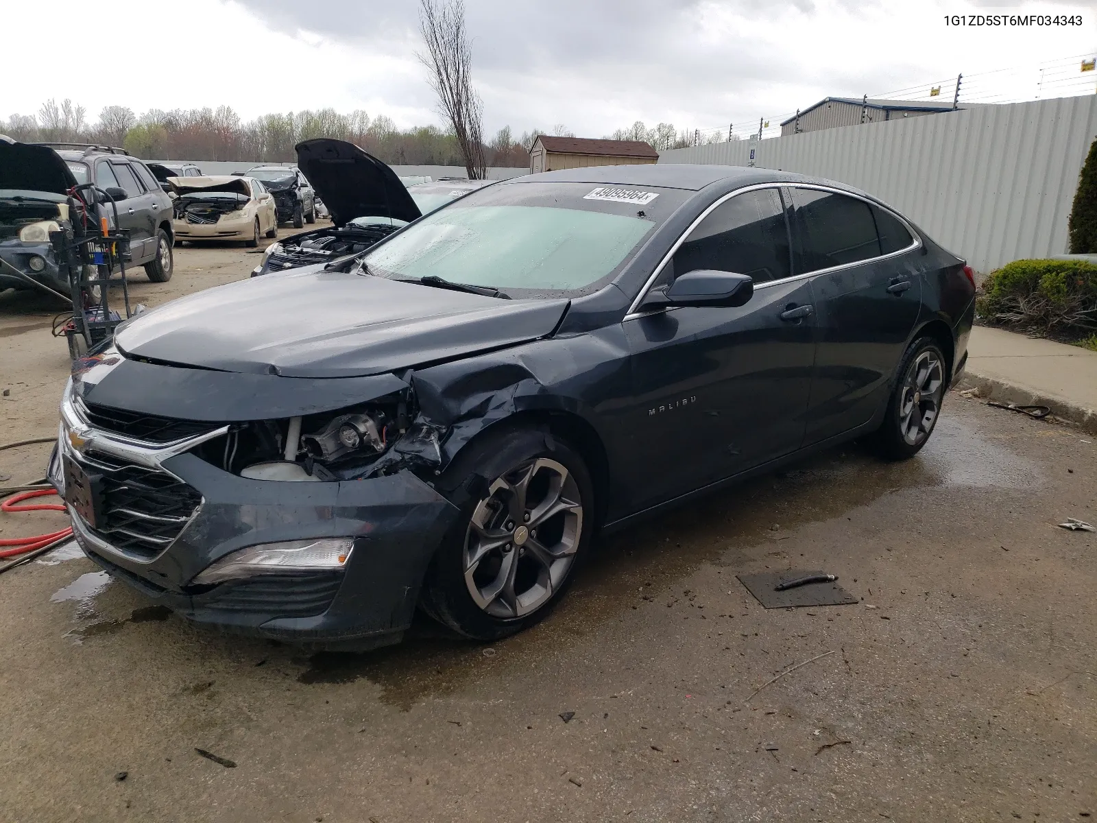 2021 Chevrolet Malibu Lt VIN: 1G1ZD5ST6MF034343 Lot: 49095964