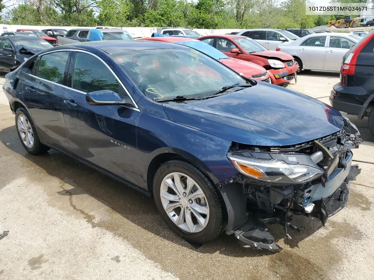 2021 Chevrolet Malibu Lt VIN: 1G1ZD5ST1MF034671 Lot: 52916964