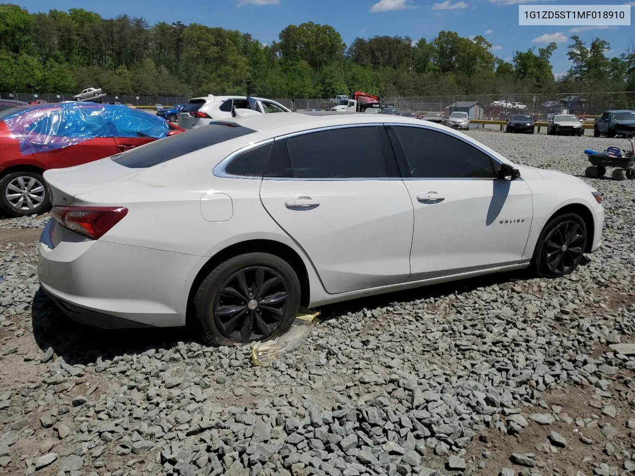 2021 Chevrolet Malibu Lt VIN: 1G1ZD5ST1MF018910 Lot: 53376564