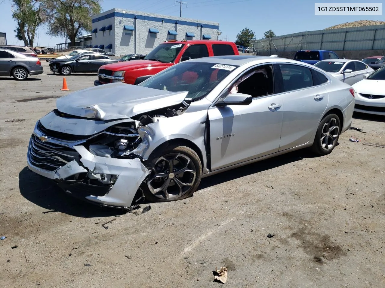 2021 Chevrolet Malibu Lt VIN: 1G1ZD5ST1MF065502 Lot: 54071314