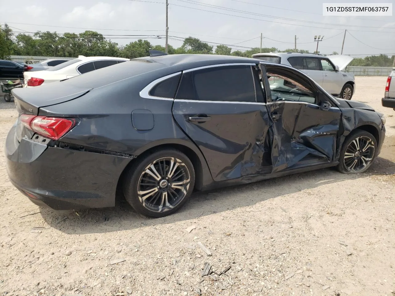 2021 Chevrolet Malibu Lt VIN: 1G1ZD5ST2MF063757 Lot: 55607384