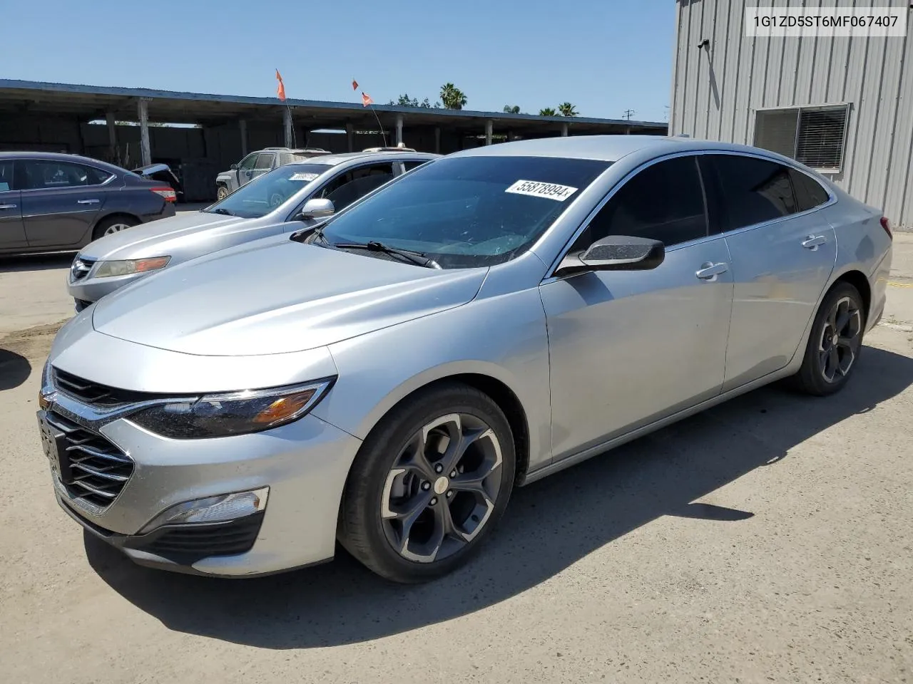 2021 Chevrolet Malibu Lt VIN: 1G1ZD5ST6MF067407 Lot: 55878994