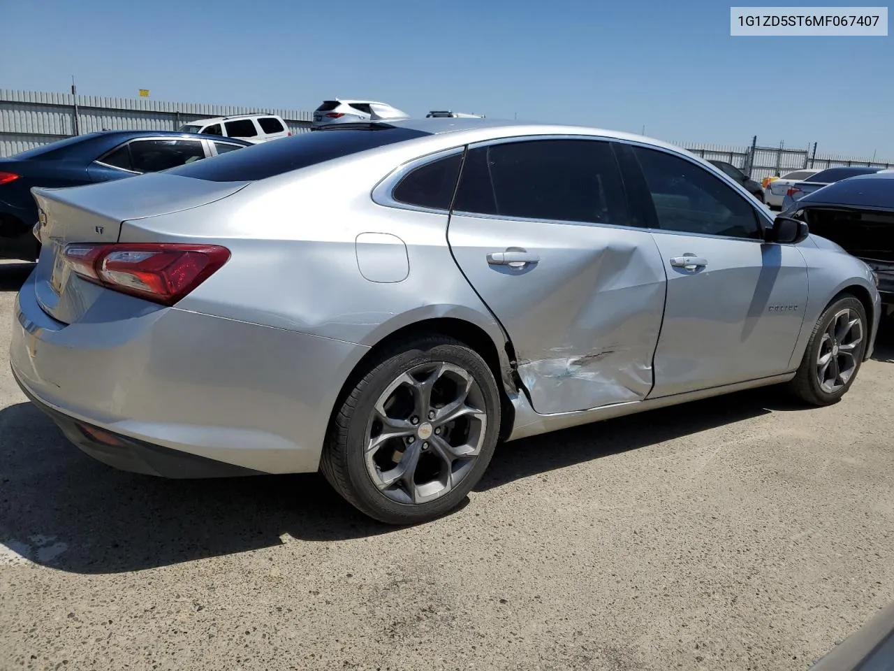 2021 Chevrolet Malibu Lt VIN: 1G1ZD5ST6MF067407 Lot: 55878994