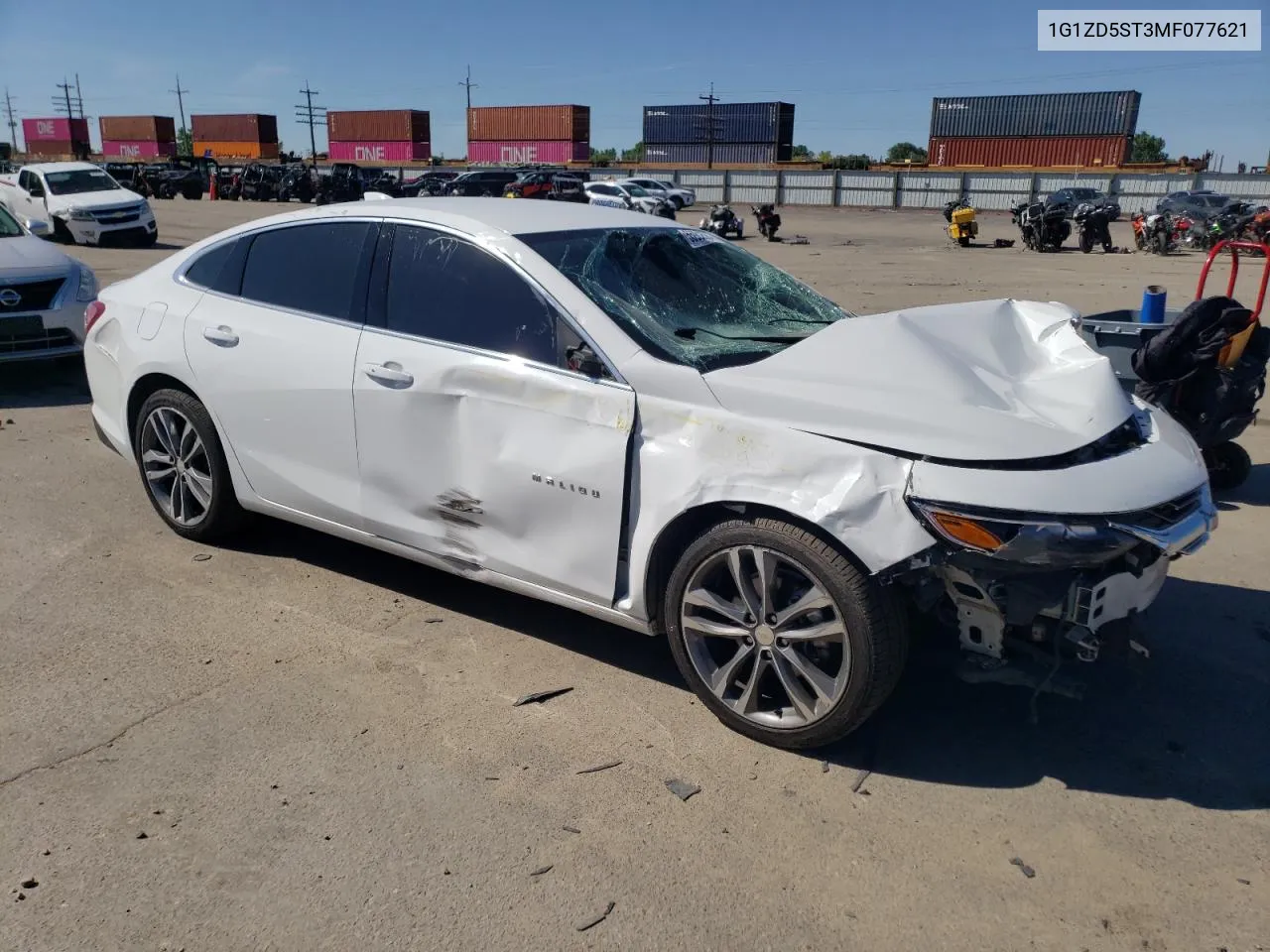 2021 Chevrolet Malibu Lt VIN: 1G1ZD5ST3MF077621 Lot: 55902524