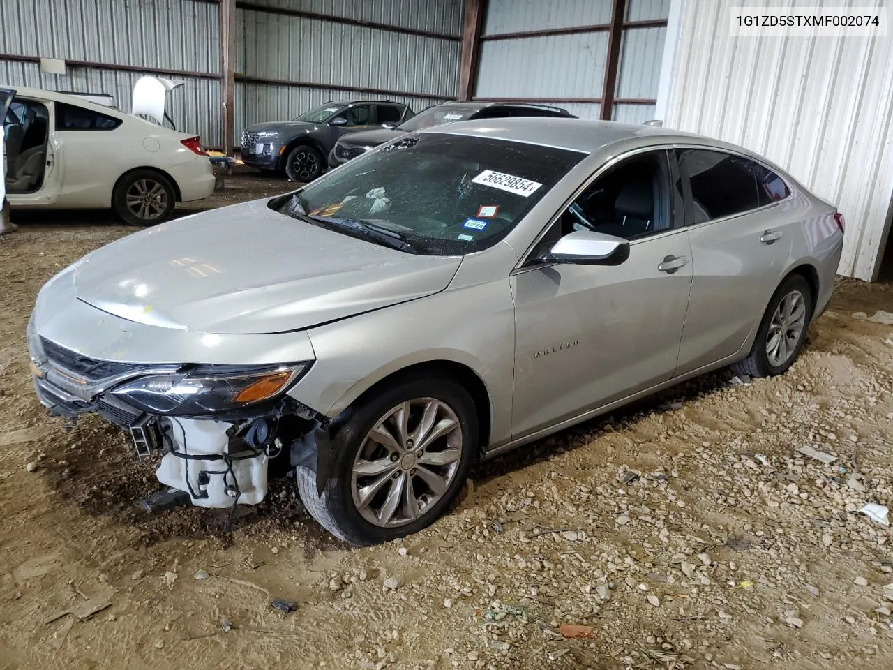 2021 Chevrolet Malibu Lt VIN: 1G1ZD5STXMF002074 Lot: 56629854