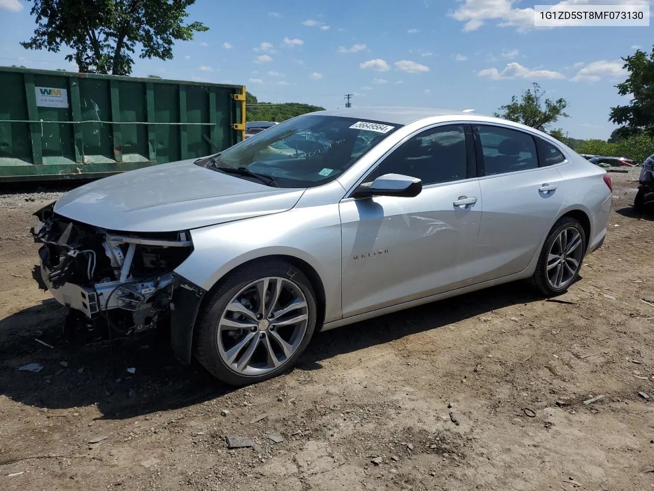 2021 Chevrolet Malibu Lt VIN: 1G1ZD5ST8MF073130 Lot: 56649564