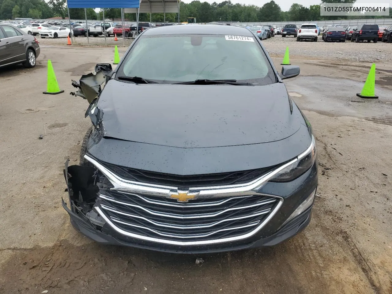 2021 Chevrolet Malibu Lt VIN: 1G1ZD5ST6MF006414 Lot: 58761274