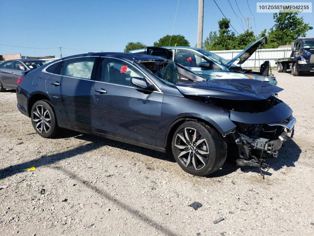 2021 Chevrolet Malibu Rs VIN: 1G1ZG5ST6MF042255 Lot: 59415184