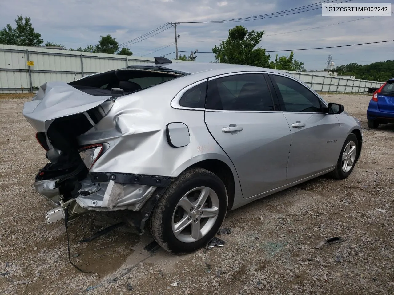 2021 Chevrolet Malibu Ls VIN: 1G1ZC5ST1MF002242 Lot: 61703584