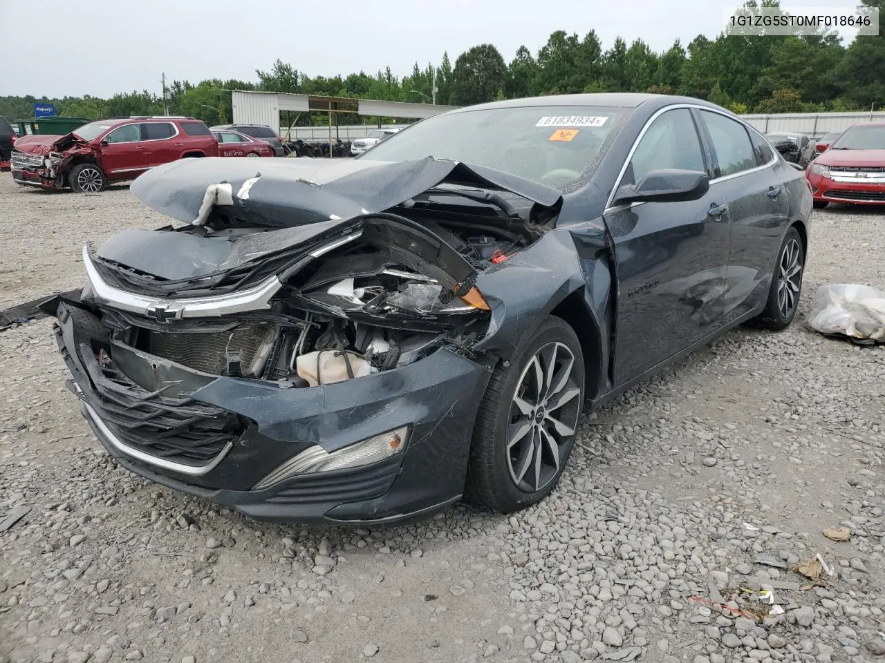 2021 Chevrolet Malibu Rs VIN: 1G1ZG5ST0MF018646 Lot: 61834934