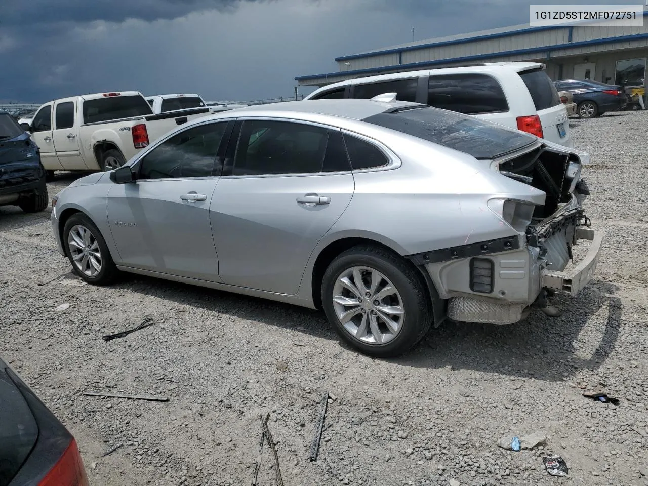 2021 Chevrolet Malibu Lt VIN: 1G1ZD5ST2MF072751 Lot: 62515144