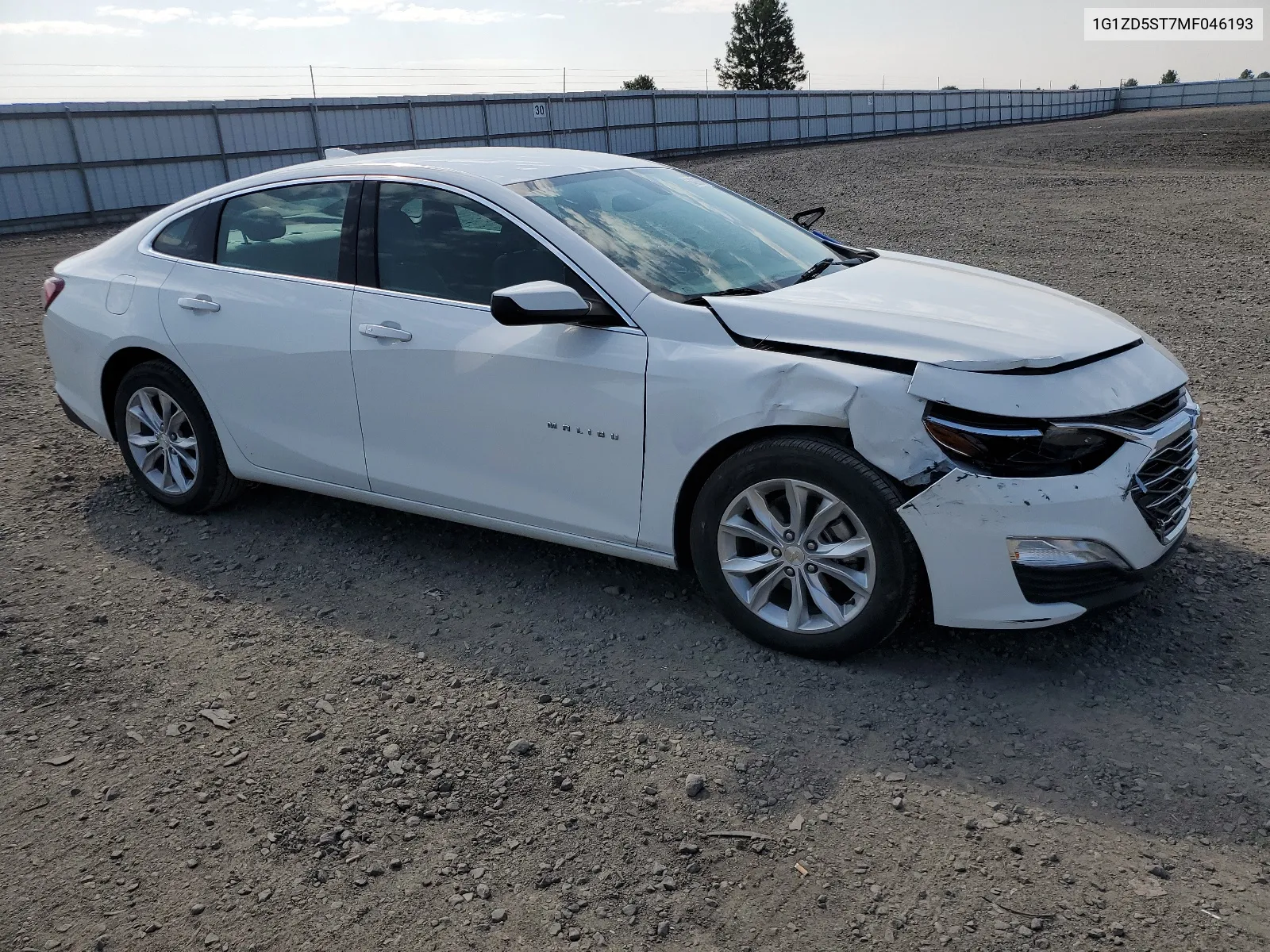 2021 Chevrolet Malibu Lt VIN: 1G1ZD5ST7MF046193 Lot: 64298734