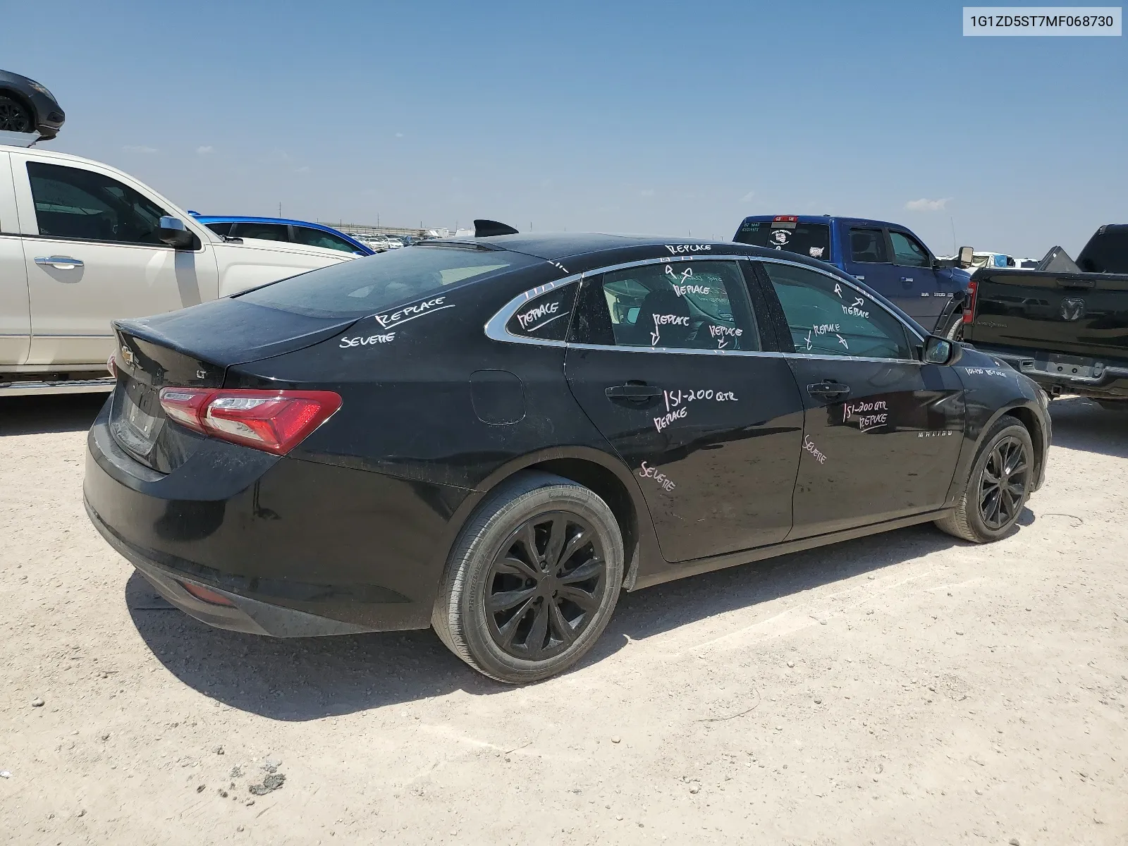 2021 Chevrolet Malibu Lt VIN: 1G1ZD5ST7MF068730 Lot: 66183864