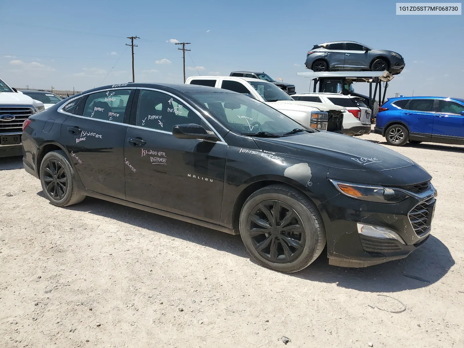 2021 Chevrolet Malibu Lt VIN: 1G1ZD5ST7MF068730 Lot: 66183864