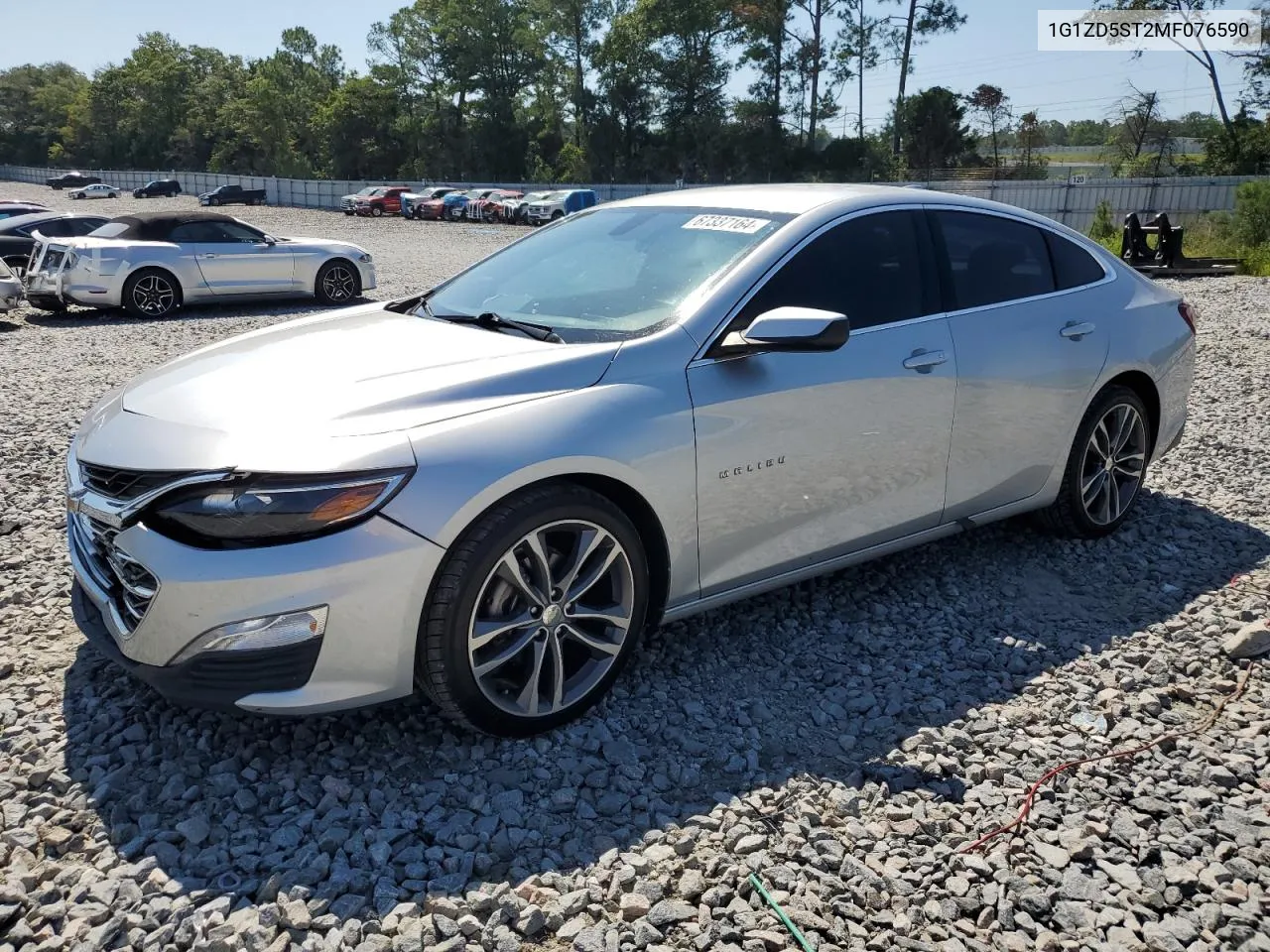 2021 Chevrolet Malibu Lt VIN: 1G1ZD5ST2MF076590 Lot: 67337164