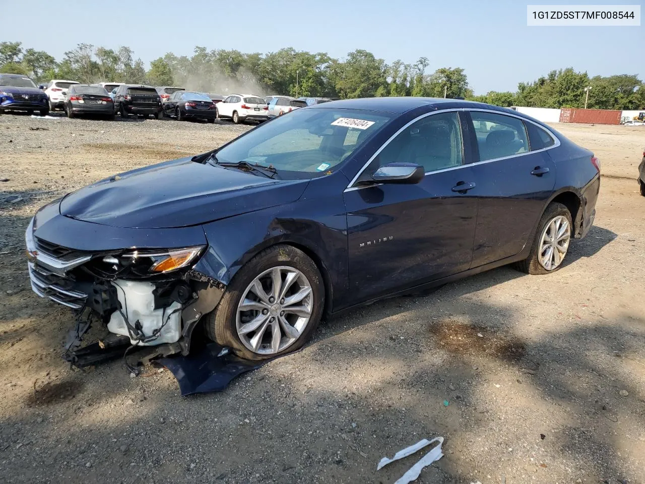 2021 Chevrolet Malibu Lt VIN: 1G1ZD5ST7MF008544 Lot: 67406404