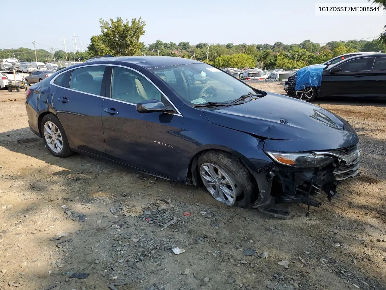 2021 Chevrolet Malibu Lt VIN: 1G1ZD5ST7MF008544 Lot: 67406404