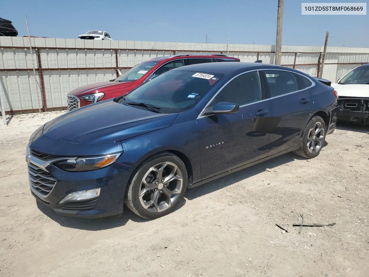 2021 Chevrolet Malibu Lt VIN: 1G1ZD5ST8MF068669 Lot: 67564524